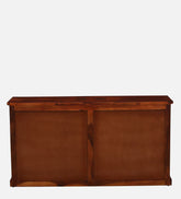 Shanti Surprise Sheesham Wood Sideboard In Scratch Resistant Honey Oak Finish With Brass Cladding